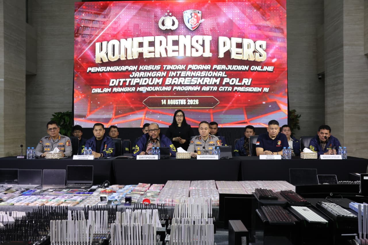 Bareskrim Polri Ungkap Jaringan Judol Internasional, Transaksi Capai Rp890 Miliar